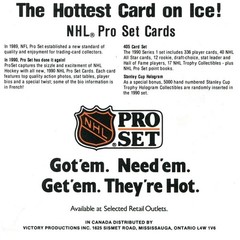 (6 Packs) 1990 Pro Set Series 1 & 2 NHL Hockey Factory Sealed Packs (90 Cards)