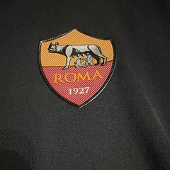 AS Roma Skorupski #28 Long Sleeve Soccer Sewn Jersey Shirt Black Red Orange