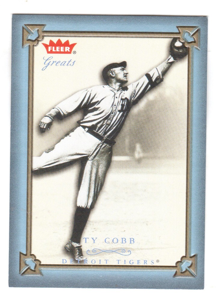 2004 FLEER GREATS OF THE GAME #2 TY COBB BLUE UNNUMBERED