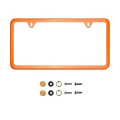 Red Blue Black Purple Chrome License Plate Frame Stainless Steel Metal Screw Cap