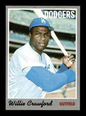 1970 Topps #34 Willie Crawford Dodgers EX-MT+ *9q