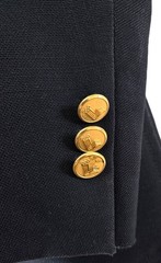 1980 Winter Olympics LAKE PLACID Official Mens BLAZER Blue w/ Gold Logo Buttons