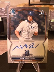 2023 Bowman Draft – Chrome Prospect Autographs Max Anderson #CDA-MA (AU, RC) 💎