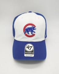 Chicago Cubs hat cap &rsquo;47 Brand Clean up Adjustable Blue white strap back cubbies