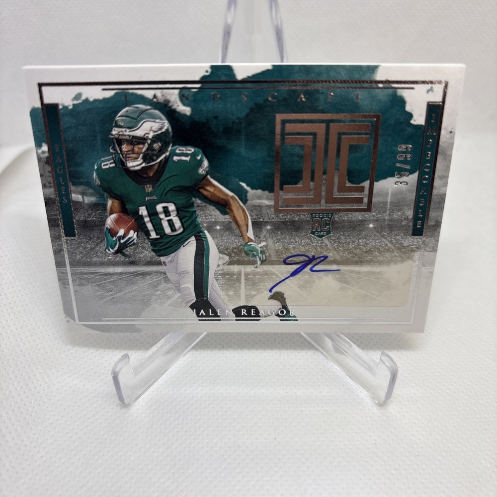 2020 Panini Impeccable Jalen Reagor Landscape Auto RC/99 Eagles Rookie