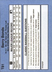 1991 Classic I #T81 Barry Bonds – BB