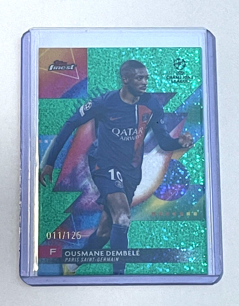 2023-24 Finest UEFA Club Competition OUSMANE DEMBELE #30 Green Sparkle /125 PSG