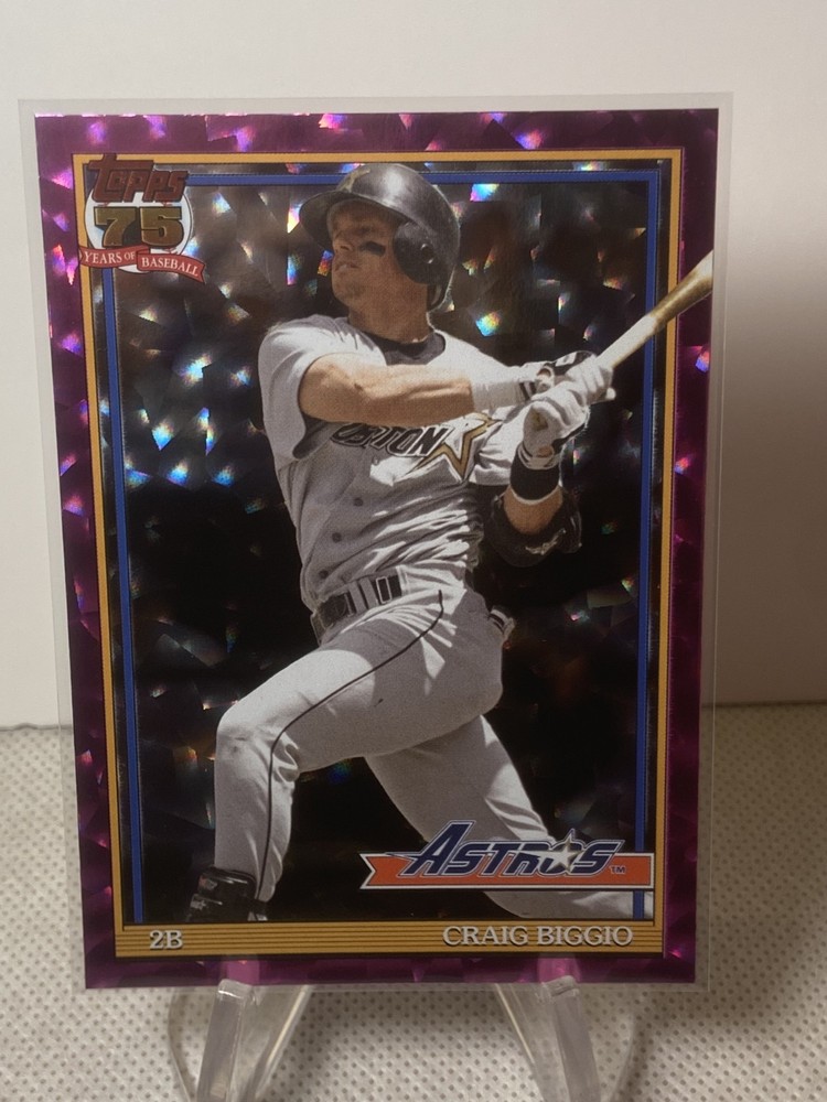 2026 Topps Series 2 Craig Biggio 1991 35th Pink Crackle Foil #91B2-26 Astros