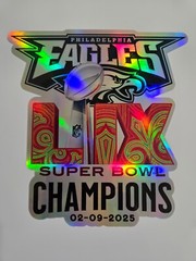SET OF 3 Philadelphia Eagles SB Champions Holographic Decal – Hurts Barkley