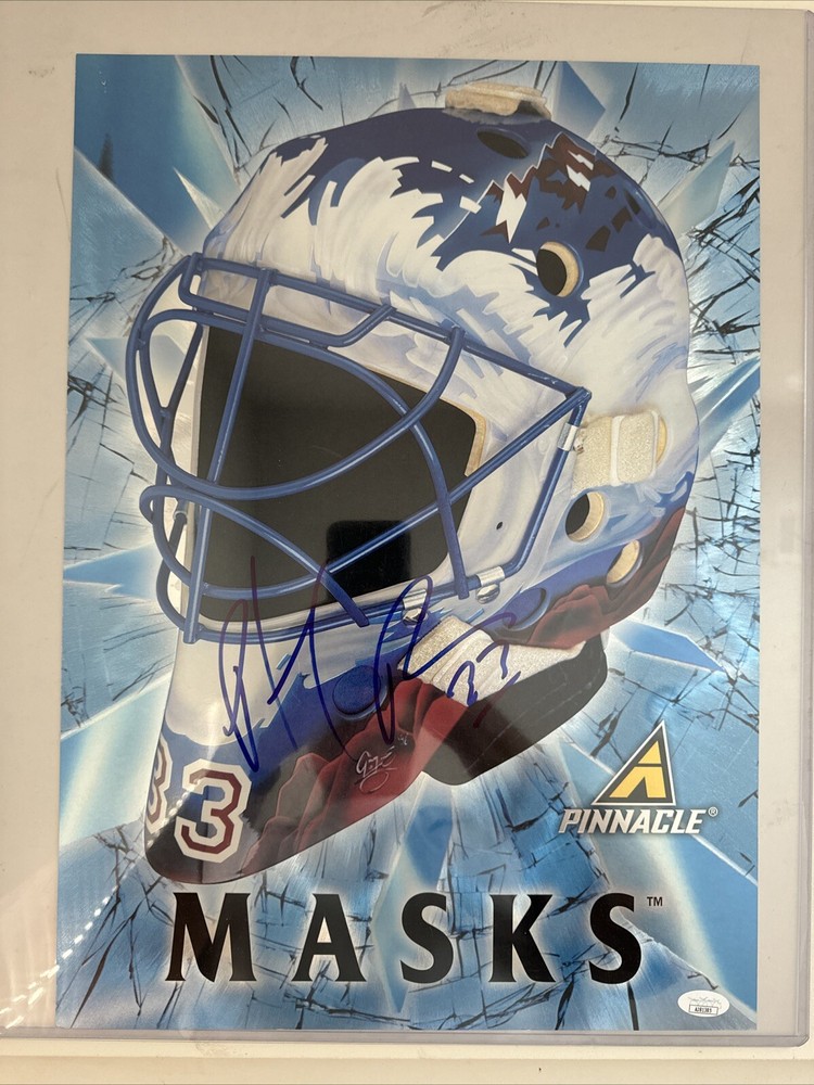 Patrick Roy Signed 1997 Pinnacle Masks Jumbo 13×18 JSA COA Colorado Avalanche