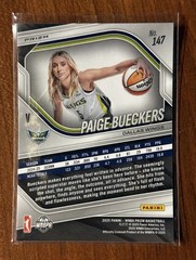 2025 Prizm WNBA – Paige Bueckers – White Seismic Variation #147 Dallas Wings RC