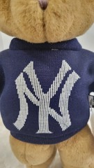 New York Yankees Bear Wearing Sweater Point 40 Plush Stuffed Toy 16in With Stand