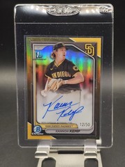 2024 Bowman Chrome – Prospect Autographs Kannon Kemp #CPA-KK Gold Refractor /50