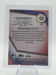 2025 Bowman&rsquo;s Best Luke Keaschall RC #/75 Yellow Laser Refractor Twins