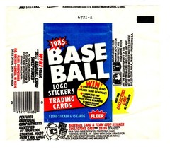 1985 FLEER BASEBALL CARD WRAPPER – EMPTY – NO CARDS – FREE SHIPPING