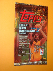 2000-01 Topps Basketball empty card wrapper – Series two- NBA – Shaquille O&rsquo;Neal