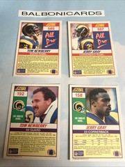 Los Angeles Rams 4 Card 1990 Score Lot! Tom Newberry Jerry Gray NM+
