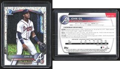 2025 Bowman Chrome 1st John Gil Speckle Refractor /299 Atlanta Braves