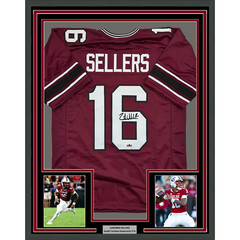 Framed Facsimile Autographed LaNorris Sellers 35×39 Reprint Laser Auto Jersey