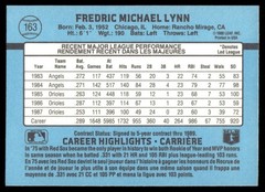 1988 Leaf Fred Lynn Baltimore Orioles #163