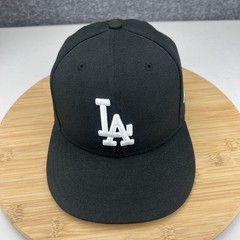 Los Angeles Dodgers Hat Cap Size 7 1/2 Black New Era 59Fifty 5950 LA