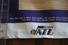 Vtg NBA 1992-1993 Utah Jazz Team Poster 19×24 Stockton Malone Coach Sloan Miller