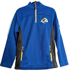 Los Angeles Rams Fanatics Branded Quarter Zip-Pullover Jacket-Royal Blue