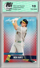 Nick Kurtz 2024 Leaf Vaunted #V-24 Red 5 Made Rookie Card PGI 10