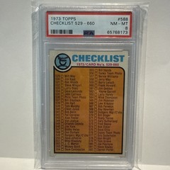 1973 Topps #588 Checklist 529-660 PSA 8 NM-MT High Number Unmarked