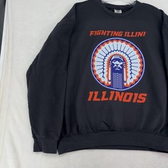 Fighting Illini Chief Illiniwek Comfort Colors Hoodie – True Navy and Black