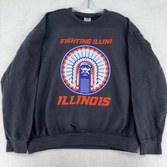Fighting Illini Chief Illiniwek Comfort Colors Hoodie – True Navy and Black