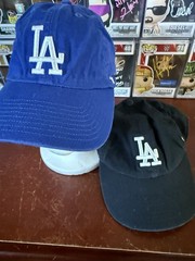 LOT OF 3 Los Angeles Dodgers 47 Brand Strapback Dad Hat Cap – Blue Black White