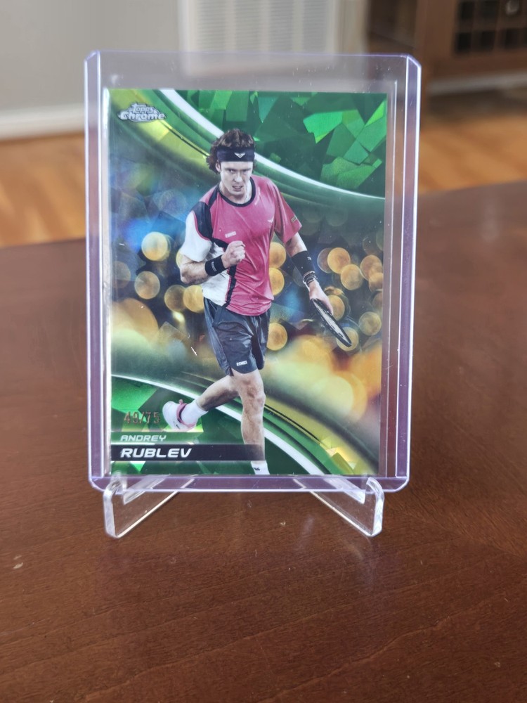 2025 Topps Chrome Sapphire Tennis Andrey Rublev Green Refractor /75