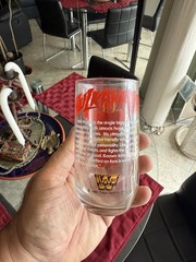 Vintage 1985 WWF Hulk Hogan Hulkamania Collector Glass Titan Wrestling Cup WWE