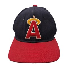 Vintage California Angels Navy And Red Embroidered Snapback Cap