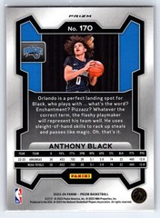 2023-24 Panini Prizm #170 Anthony Black – Rookie Prizm Red Ice