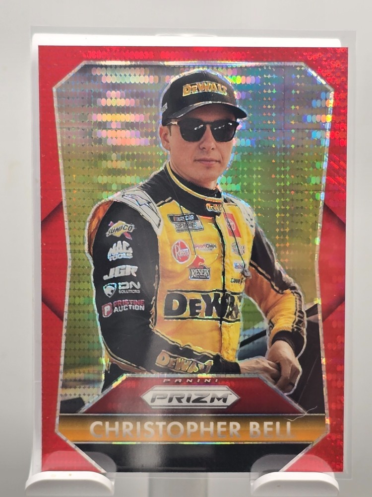 2025 Panini Prizm – #170 Christopher Bell – Throwback – Red Pulsar /199
