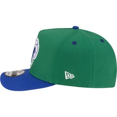Men&rsquo;s New Era Green/Blue Dallas Mavericks 80s Throwback A-Frame 9FIFTY Snapback