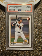 2020 Bowman Draft Nick Gonzales RC #BD81 PSA 10 Gem Mint