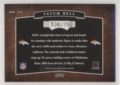 2004 Playoff Hogg Heaven Rookie Hoggs 538/750 Tatum Bell #RH-32 RC fm0