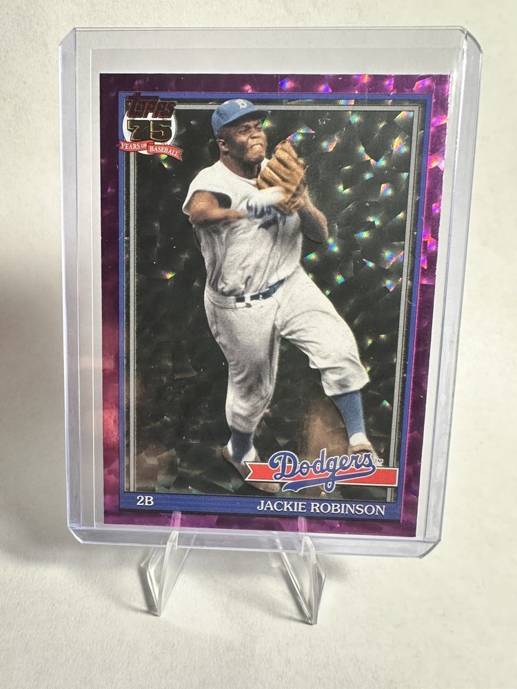 ​2026 Topps Series 2 Jackie Robinson #91B2-19 Pink Crackle Foil Dodgers HOF