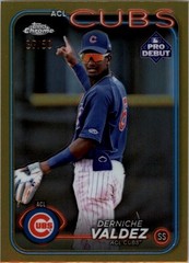 2024 Topps Pro Debut Chrome Gold Refractors #PDC126 Derniche Valdez /50 – BB
