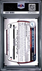 2023 BOWMAN CHROME PROSPECTS PURPLE SHIMMER #BCP172 JOSUE DE PAULA 48/250 PSA 10