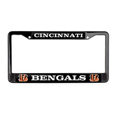 Cincinnati Bengals NFL 3D Polyurethane 2-Hole Black metal License Plate Frame