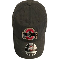 Ohio State Buckeyes NCAA Washed Charcoal Appliqué Adjustable Cap Hat $28