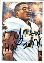 WILLIE ROAF SIGNED « BLIND ART » CARD~PRO FOOTBALL HALL OF FAME~HOF AUTO~NO SAINTS