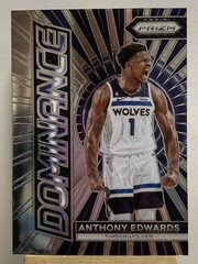 2023-24 Panini Prizm Anthony Edwards Dominance Insert #15 Minnesota Timberwolves