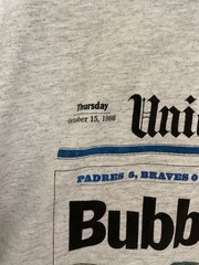 Vintage 1998 San Diego Padres Union Tribune Bubbling Over World Series Tultex