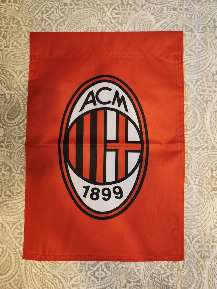 AC Milan 12X18 Inch Soccer Futbol Double Sided Garden Flag