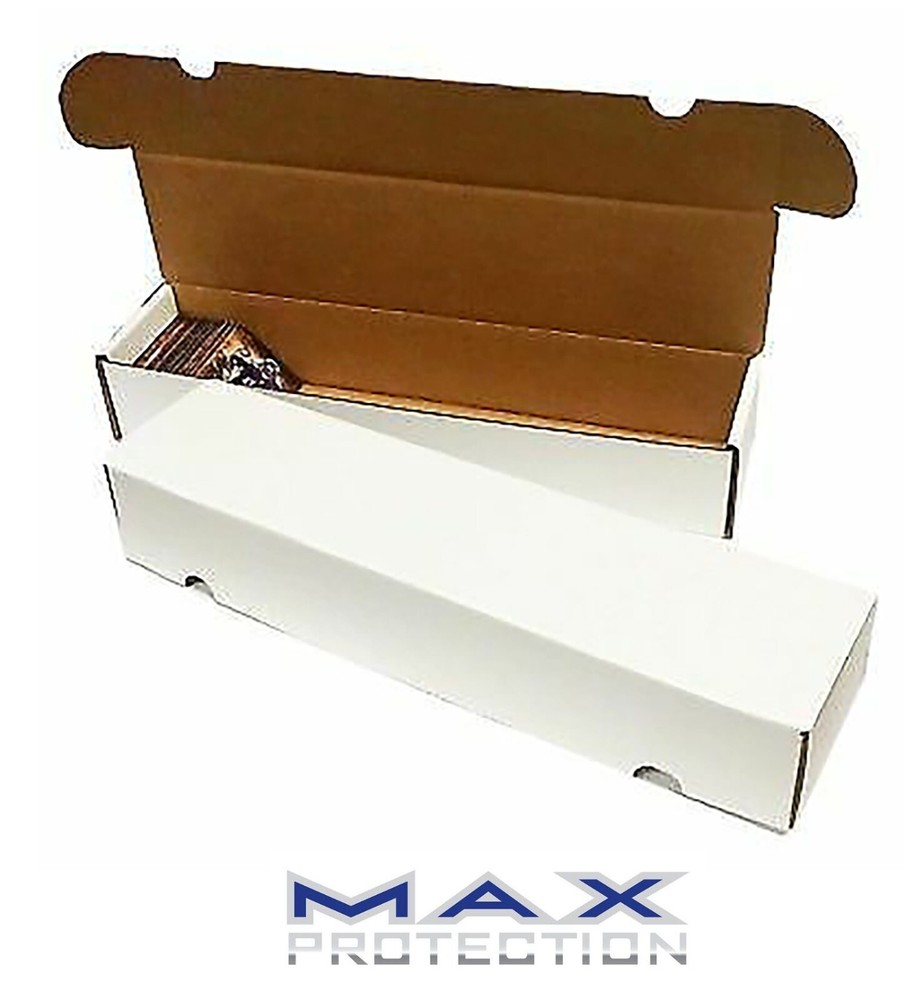 10 Storage Boxes 800 Ct Sports Cards Trading White Max Pro Shipping MADE IN USA